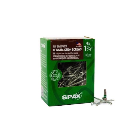 Spax SPAX MDF No. 8 in. X 1-3/4 in. L T-20+ Trim Head Serrated Construction Screws 4351010400454